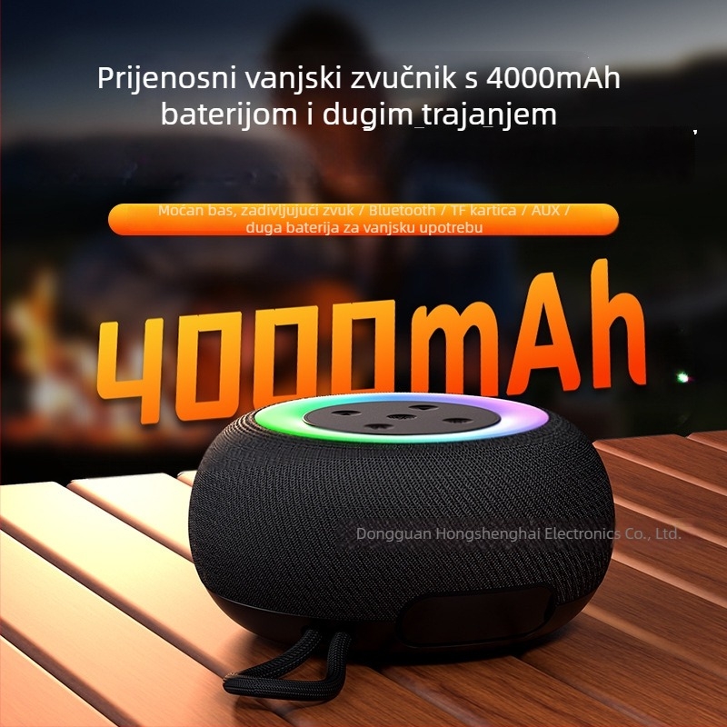 Bežični Bluetooth zvučnik s dvostrukim zvučnicama, IPX6 vodootporan, Bluetooth 5.3, 100Hz-20kHz, SNR ≥95dB