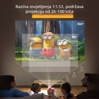 Dječja digitalna kamera s projektorom, model X5D, CMOS senzor, 11MP, 1080P, 2,8 inča LCD