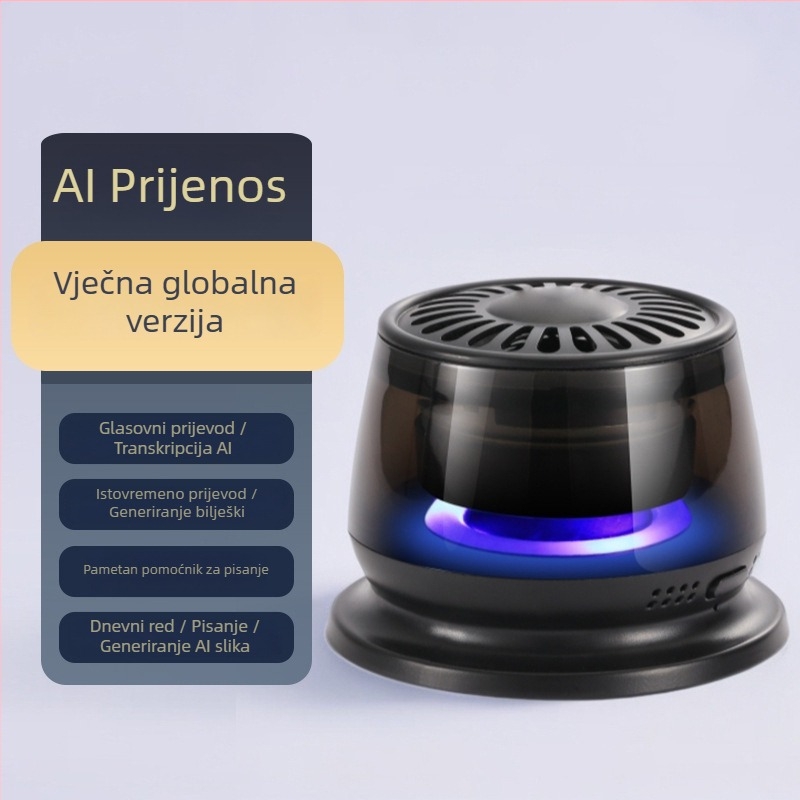 AI prijevodni magnetski Bluetooth mini zvučnik – 3W, 100 Hz–20 kHz, SNR ≥70 dB, Bluetooth 5.3, ugrađena baterija 300–500 mAh