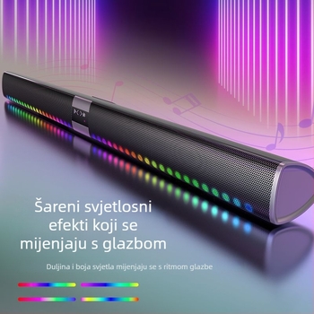 Bežični Bluetooth soundbar za montažu na zid, veliki subwoofer, stereo bass, 100 Hz–20 kHz, SNR ≥70 dB, IPX7 vodootporan