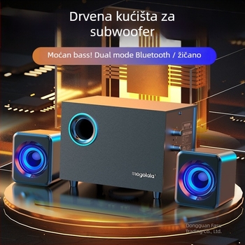 Aktivni subwoofer za stolne računala zvučnike 2.1 Bluetooth USB audio