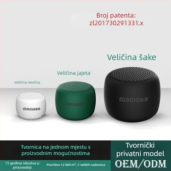 Mini Bluetooth zvučnik s glasovnim porukama, utorom za karticu i narukvicom za nošenje