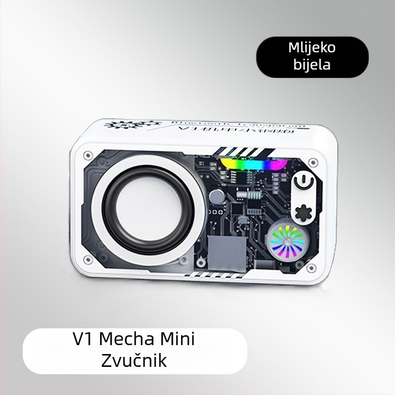 Mech-stil bežični Bluetooth zvučnik, ugrađena baterija, 5W, raspon frekvencija 100 Hz-20 kHz, domet 15 m