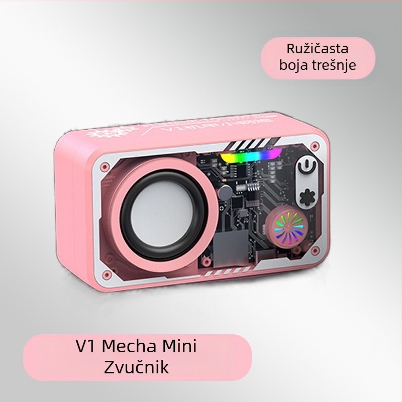 Mech-stil bežični Bluetooth zvučnik, ugrađena baterija, 5W, raspon frekvencija 100 Hz-20 kHz, domet 15 m