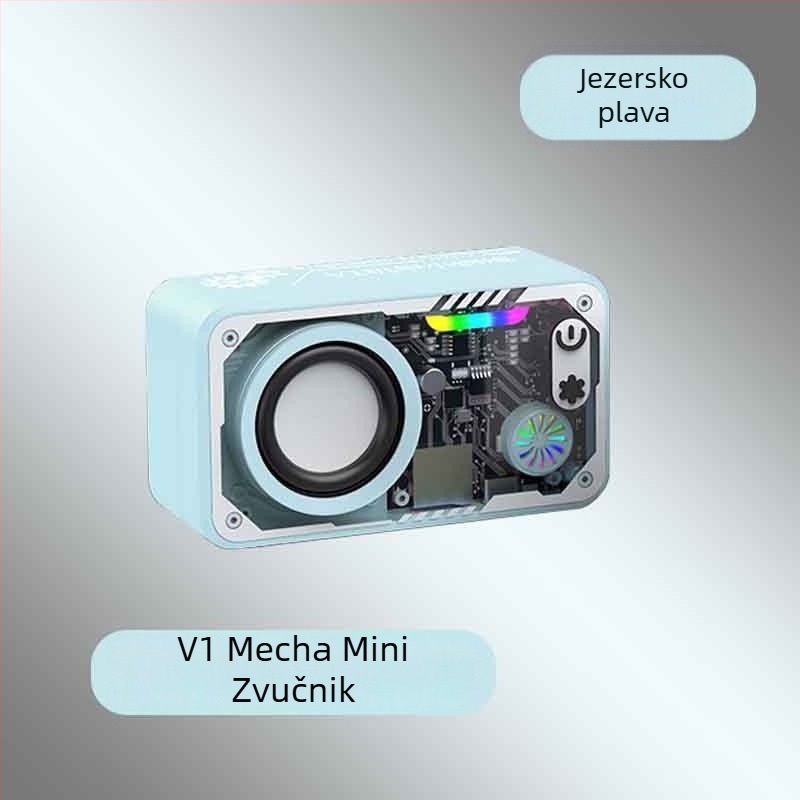 Mech-stil bežični Bluetooth zvučnik, ugrađena baterija, 5W, raspon frekvencija 100 Hz-20 kHz, domet 15 m