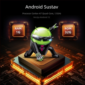 Automobilski Android GPS navigacijski sustav s bežičnim CarPlay i Bluetoothom, TFT zaslon, napajanje 12V DC, snaga 60W×4, univerzalna kompatibilnost