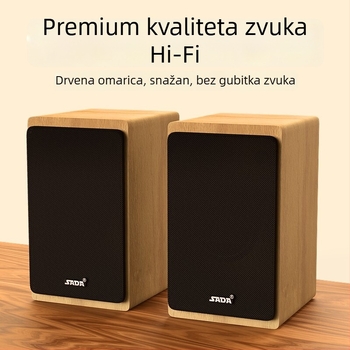 SADA V-121 stolni računalni zvučnik, USB napajanje, USB sučelje, 3,5 mm audio priključak, Bluetooth 5.0, drveno kućište, dva zvučnika