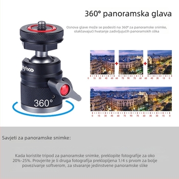 Poyinco PY-087 Tripod/PTZ aluminijska legura nosač za SLR kameru i mobilni telefon, nosivost 2 kg
