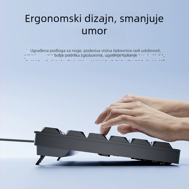 Kablirani USB set tipkovnice i miša, za kućni ured, 104 tipke, plastično kućište, 12-mjesečna garancija