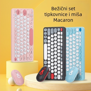Bežični set tipkovnice i miša HK-09, 78-tipki mini kompaktnog formata, USB tipkovnica i USB miš, 1600dpi
