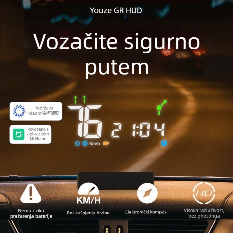 Yuzawa Visoko-performansni HUD Head-Up zaslon uz povezanost s Mijia App