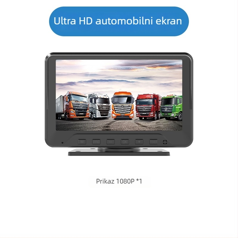 Zaslon za vožnju unatrag automobila — 7-inčni IPS zaslon 1024x600, AHD ulaz, HR71 model, monitor na instrument ploči