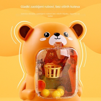 Stolna igra s medvjedićem – plastični ispušni stroj za kuglice, roditeljsko-dijete interakcija, edukativno, za djecu 4–6 godina
