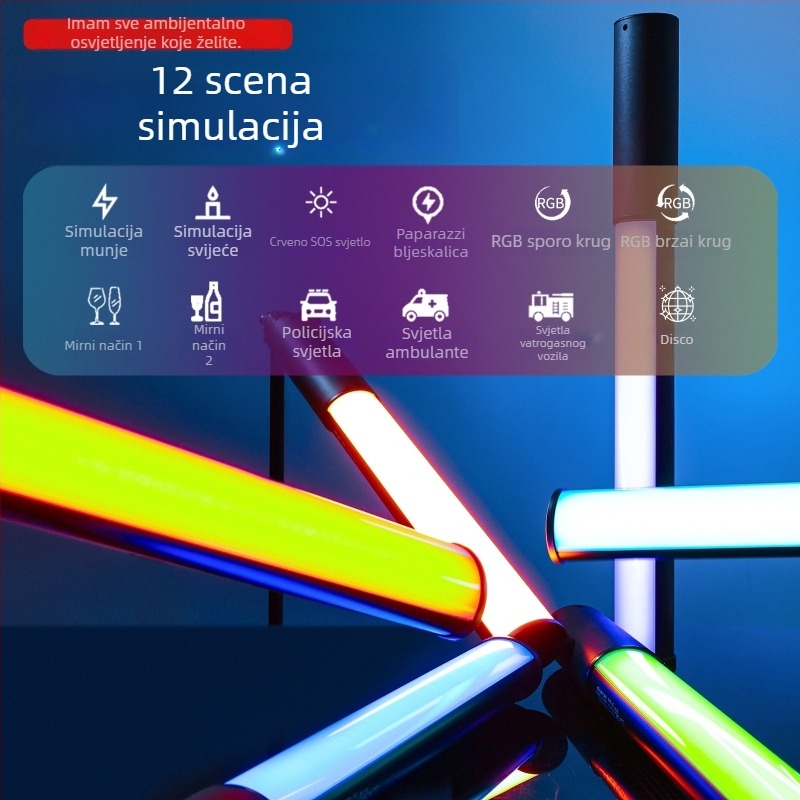 LUXCEO RGB dopunska LED štapić P400 — ručna, prijenosna LED svjetlost za fotografiju, livestream i vlog, 10W, 5V