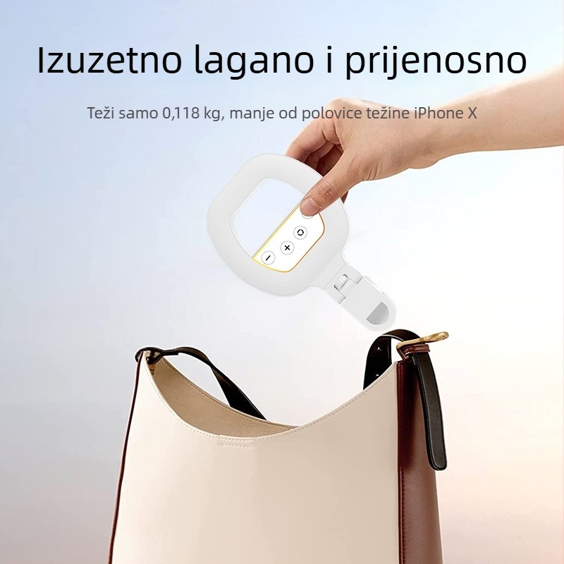 Clip-on LED rasvjeta za selfie – tri boje temperature, punjiva baterija 3.7V, snaga ispod 10W, prijenosno svjetlo za fotografije i uživo video