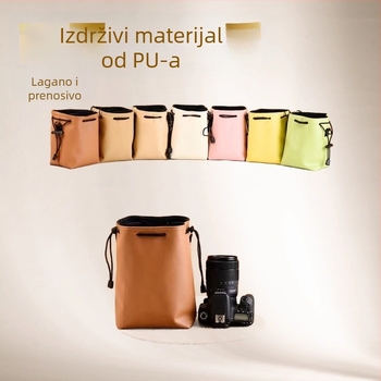 Unutarnja zaštitna torbica za mirrorless i DSLR kamere – PU materijal; kompatibilno s Nikon, Sony, Canon, Fuji; podstava od poliestera i pamuka
