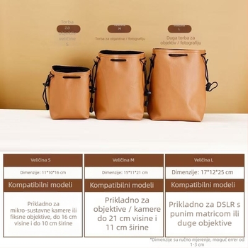 Unutarnja zaštitna torbica za mirrorless i DSLR kamere – PU materijal; kompatibilno s Nikon, Sony, Canon, Fuji; podstava od poliestera i pamuka