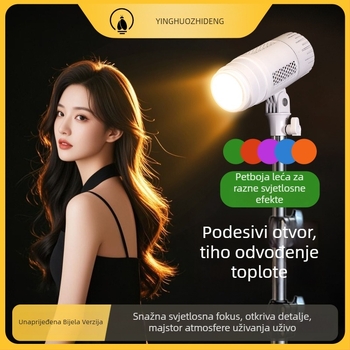 Osvjetljenje za fotografiju s daljinskim upravljačem, 10-50W, 220V, vertikalni nosač za studijsku fotografiju