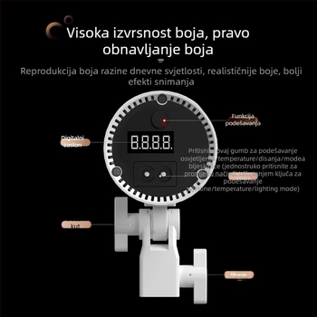 Osvjetljenje za fotografiju s daljinskim upravljačem, 10-50W, 220V, vertikalni nosač za studijsku fotografiju