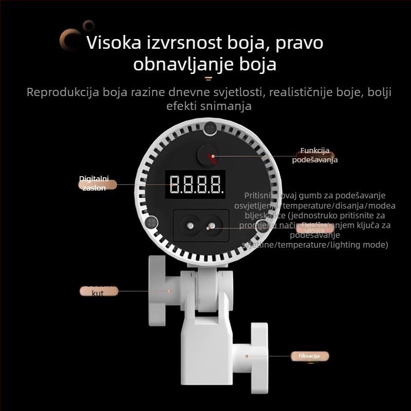 Osvjetljenje za fotografiju s daljinskim upravljačem, 10-50W, 220V, vertikalni nosač za studijsku fotografiju