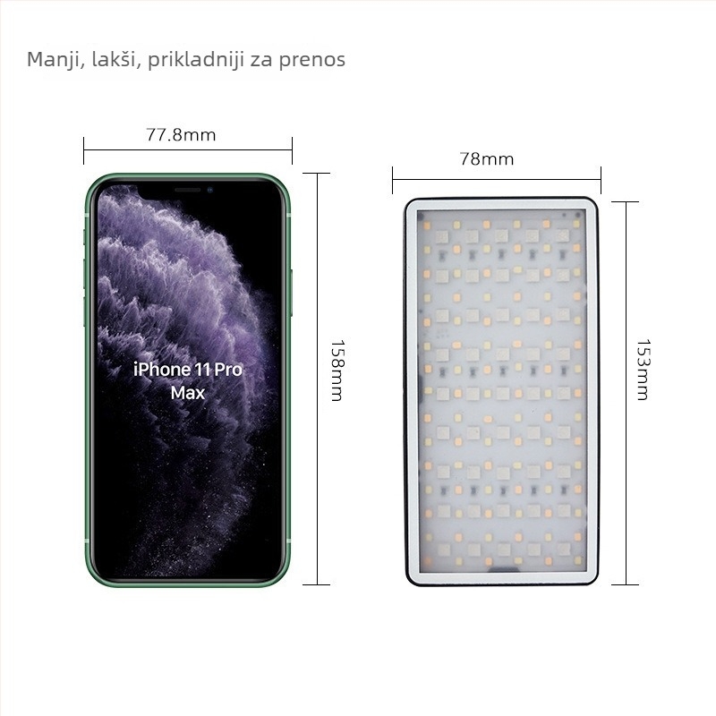 Field VL-135RGB Ručno LED svjetlo za popunjavanje – RGB, 9W, 5V, tri boje temperature, za live streaming i fotografiju