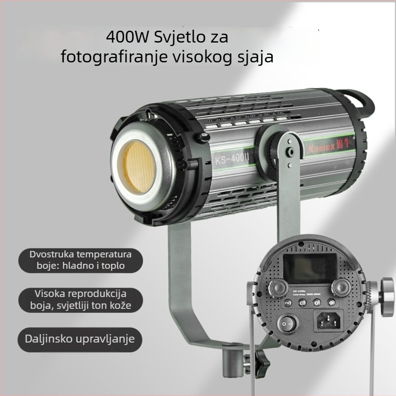 KS-400II LED rasvjeta za live prijenos s tri temperature boje, 150W+, 100-240V, vertikalno postavljanje