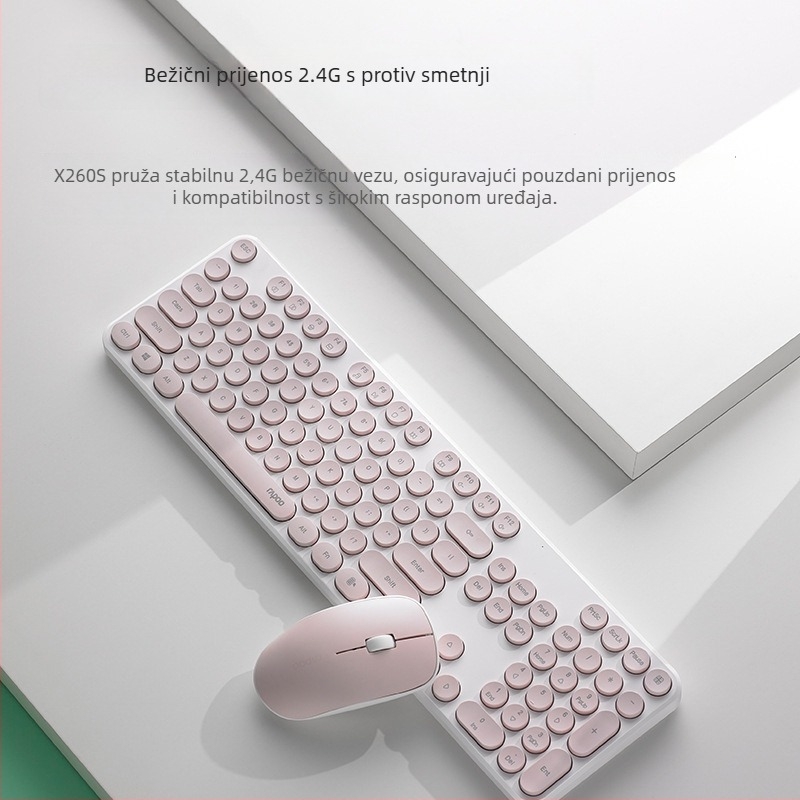 Rapoo Bežični set tipkovnice i miša - 1000dpi optički, bežična veza