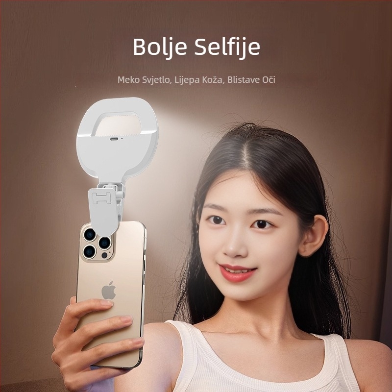 LED svjetlo za telefon – prijenosna ručna svjetiljka za fotografiranje, selfije i prijenos uživo; model W60 RGB; podešiva temperatura boje 2500K–9900K; snaga ispod 10W; 3,7V