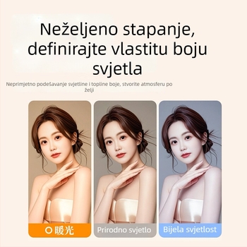 LED svjetlo za nadopunu za live stream, PD62, 5W, 5V, 2500–9900K, stolna upotreba