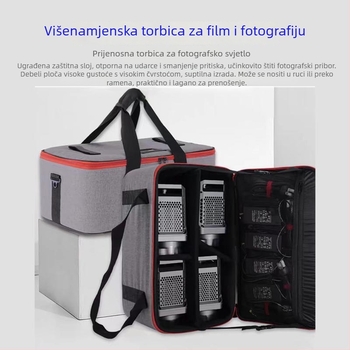 TUBAY platnena torba za pohranu fotografske rasvjetne opreme (jedna/dvije lampe), opće namjene, 2–2,8 kg, unutarnja mreža od poliesterske tkanine