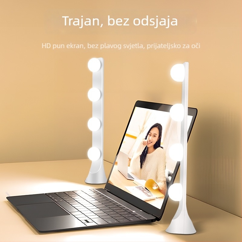 Stolno osvjetljenje za livestream s dvostrukim redom LED, 10–50W, 110–220V, tri boje temperature