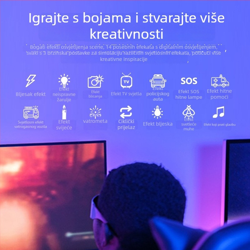 Ručna RGB LED svjetiljka za livestream i snimanje videa, osvjetljenje za fotografiju, model B-40RGB, 40W, 2700–7500K, 20V 3.25A