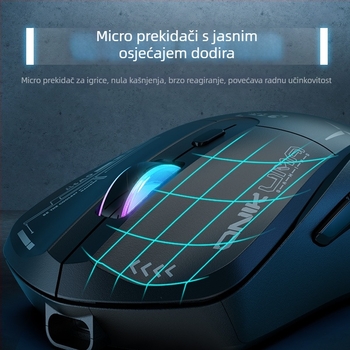Bežični miš ONIKUMA CW917 (2.4GHz bežično + USB žični priključak, 7 tipki, DPI 5 razina, punjiv, ergonomski dizajn)