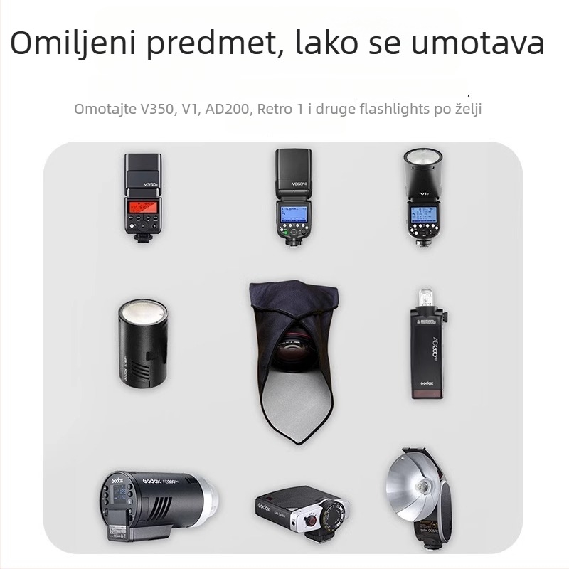 Fotografska sklopiva tkanina s unutarnjom torbicom za vanjske snimke – polimerni materijal; kompatibilno s V350, V1, TT350, V860, V85; težina 43/54/90 g