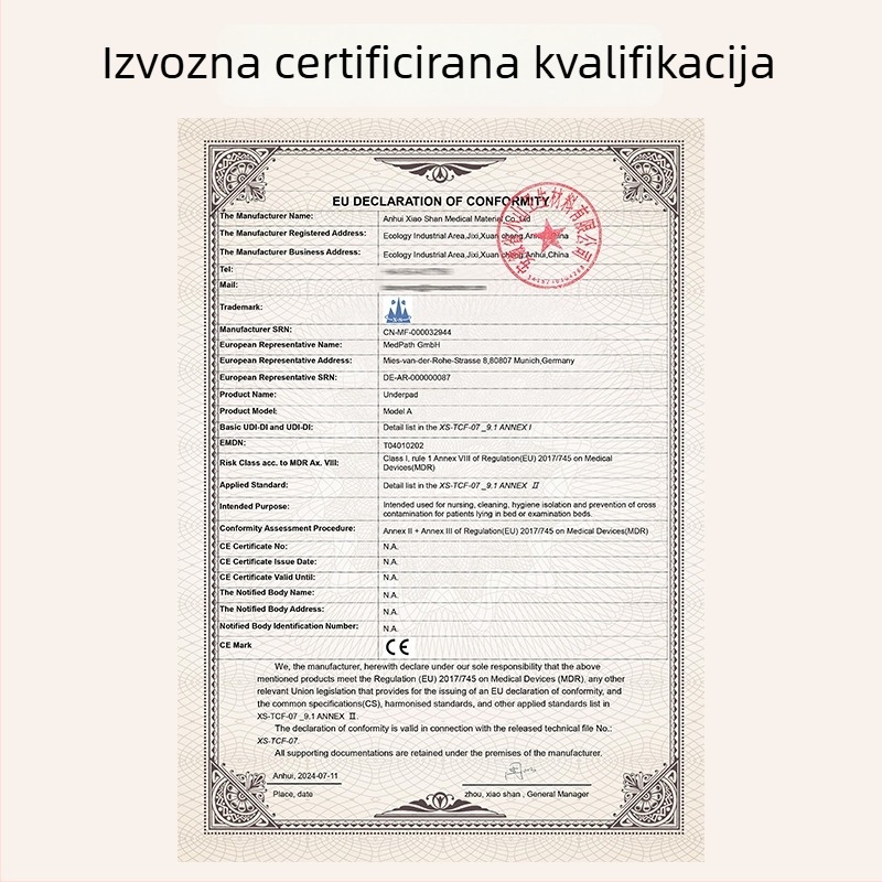 Hill jednokratna medicinska podloga za njegu odraslih – higijenska podloga za bolničke/ preglede krevete; rok trajanja pet godina; šifra XS-medical nursing pad