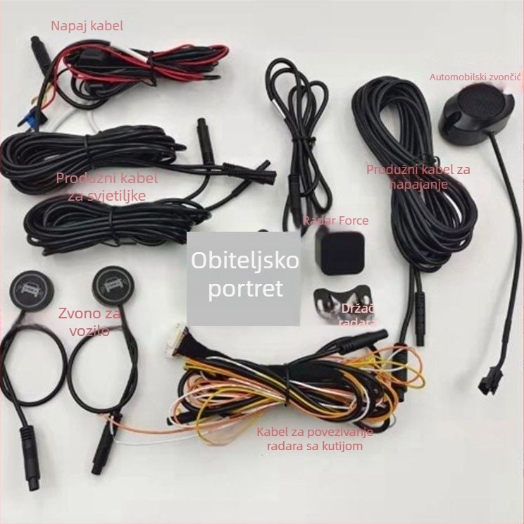 Sustav za praćenje mrtvog kuta na motociklu uz pomoć promjene trake, 4-kanalni radar i digitalni zaslon