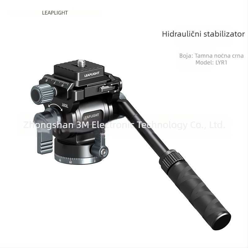 LEAPLIGHT aluminijska panoramska hidraulična glava za kamere i pametne telefone, 360° horizontalno, 145° vertikalno, navoj 1/4″