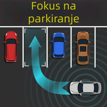 Vizualni radar za vožnju unazad s LCD zaslonom, 12V napajanje, 4 senzora, -5°C do 60°C – Točna detekcija, Sigurno parkiranje