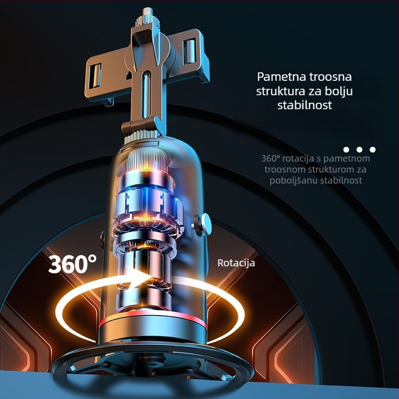 Stabilizator za telefon s AI prepoznavanjem lica i praćenjem – 360° pan-tilt, kompatibilan sa pametnim telefonom, bez aplikacije