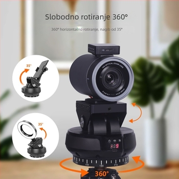 YT1200 Motorni gimbal s prepoznavanjem lica, 360° horizontalno okretanje / ±35° vertikalni nagib, dvostruki osovinski stabilizator, daljinski upravljač — za telefon, kameru, SLR, GoPro
