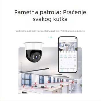 WiFi gimbal kamera za ulazna vrata s daljinskim upravljanjem putem pametnog telefona - HD, 0.01 lux, SNR >20dB, -20 do 55°C, 12V, unutarnja i vanjska uporaba