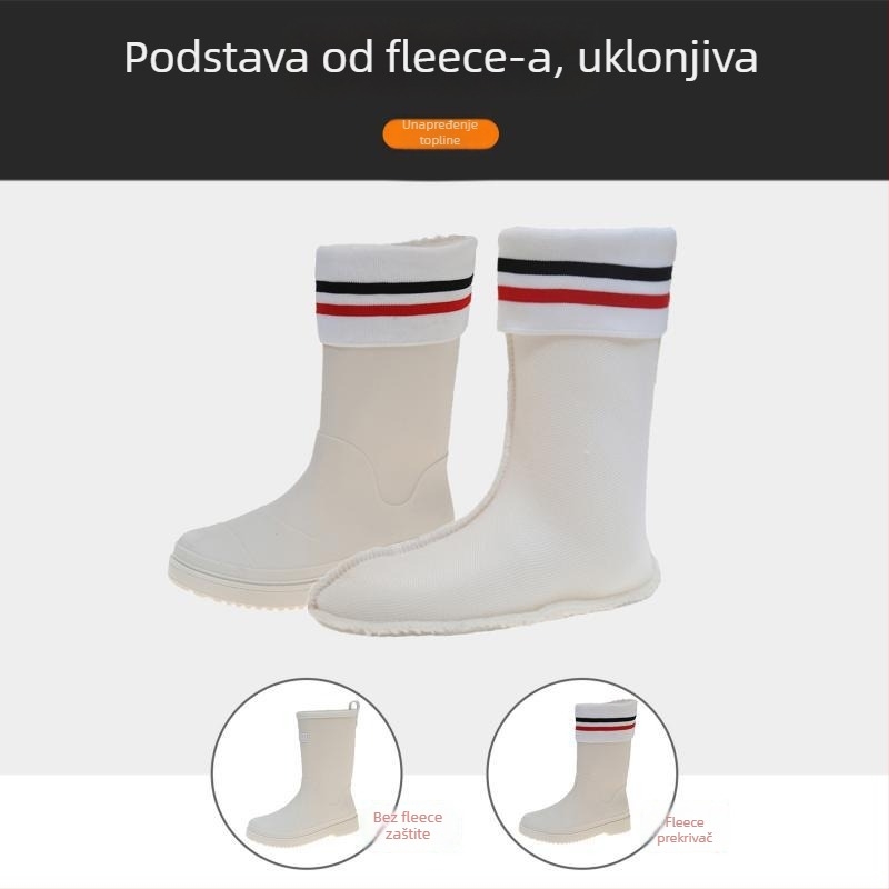 Ženske kišne čizme, PVC gornji dio, srednja visina čizme, niski pet 1–3 cm, sve sezone, podrijetlo Guangdong Jieyang
