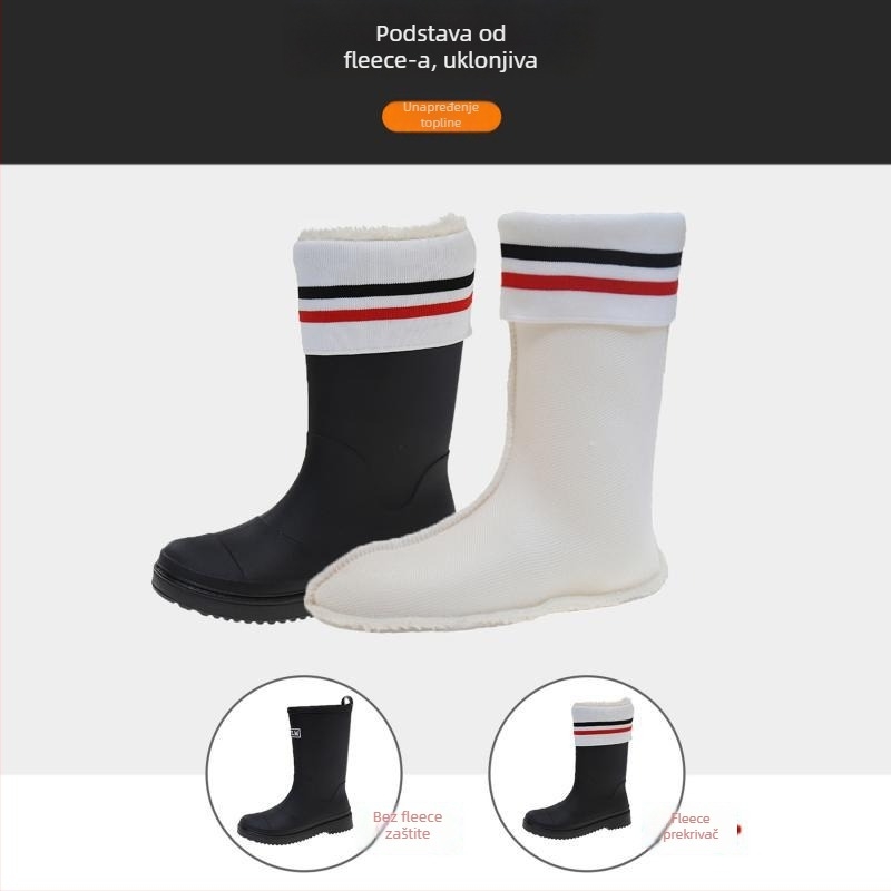 Ženske kišne čizme, PVC gornji dio, srednja visina čizme, niski pet 1–3 cm, sve sezone, podrijetlo Guangdong Jieyang