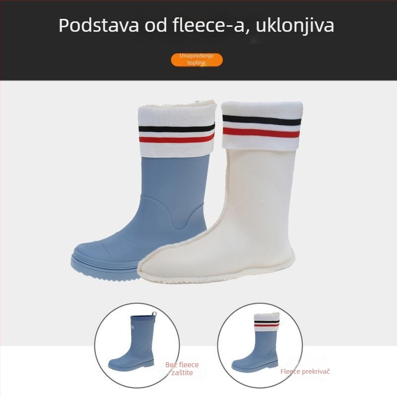Ženske kišne čizme, PVC gornji dio, srednja visina čizme, niski pet 1–3 cm, sve sezone, podrijetlo Guangdong Jieyang