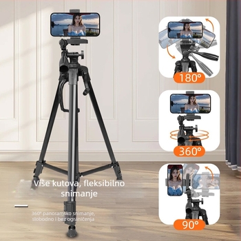 Stolni tripod s 3D PTZ, čelična konstrukcija, nosivost 3 kg, pločica za brzo pričvršćivanje