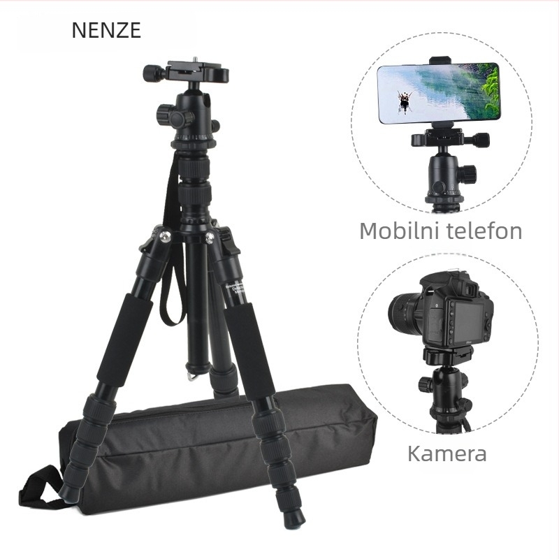 Stativ s kuglastom pan-tilt glavom, magnezijev spoj, nosivost 6–10 kg, sklopni, pločica brzog otpuštanja uključena