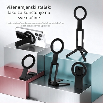 Sklopivi stalak za mobitel, ABS materijal, jednostavan dizajn, podrška prilagodbi, neutralna marka
