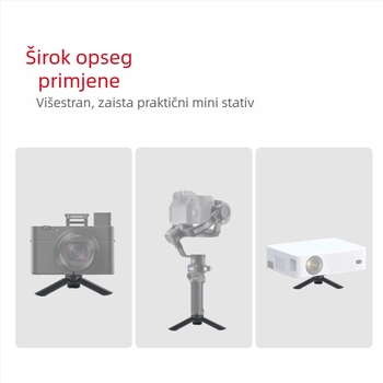 Pocket3 Mini Stativ za Akcijske Kamere i Mobilne Telefone — Prijenosni Stolni Gimbal Stabilizator; Materijal: najlon + vlakna; Nosivost do 2 kg; Težina 50 g; Dizajn s 1 sekcijom.