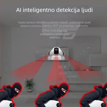ICSEE bežična kućna kamera — napajanje 5V, plastični PTZ, montaža na zid, na strop ili ravnu površinu