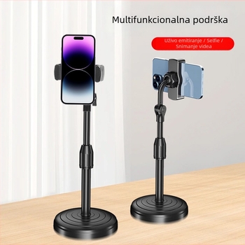 Stolni držač za mobitel za livestreaming, prijenosni klip nosač, univerzalni, plastični